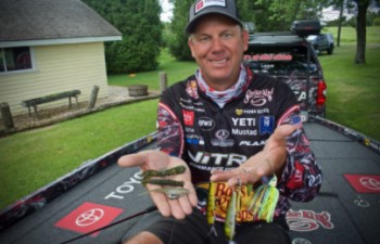Kevin VanDam holding out his favorite lures