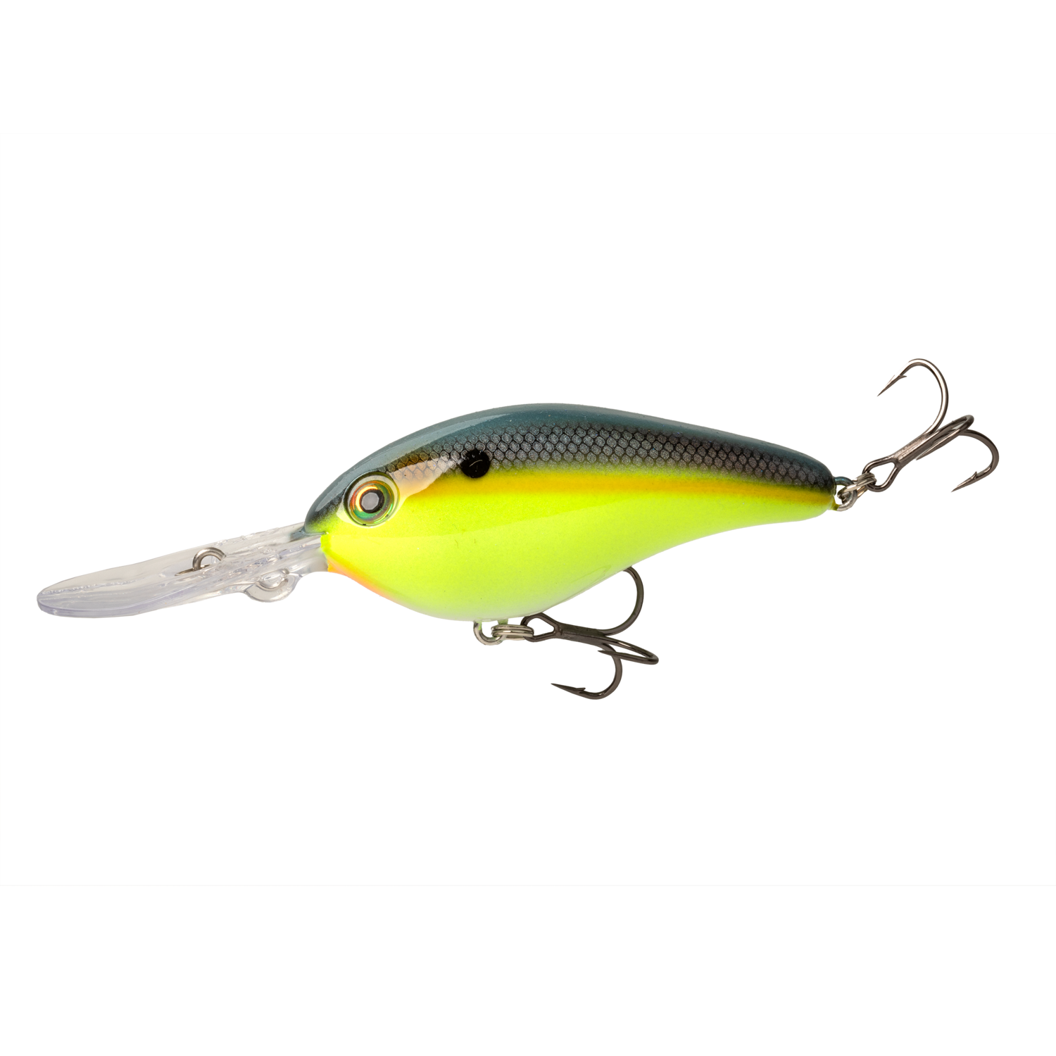 Strike King 8XD Crankbait - Black Back Chartreuse Deep Diving Fishing Lure