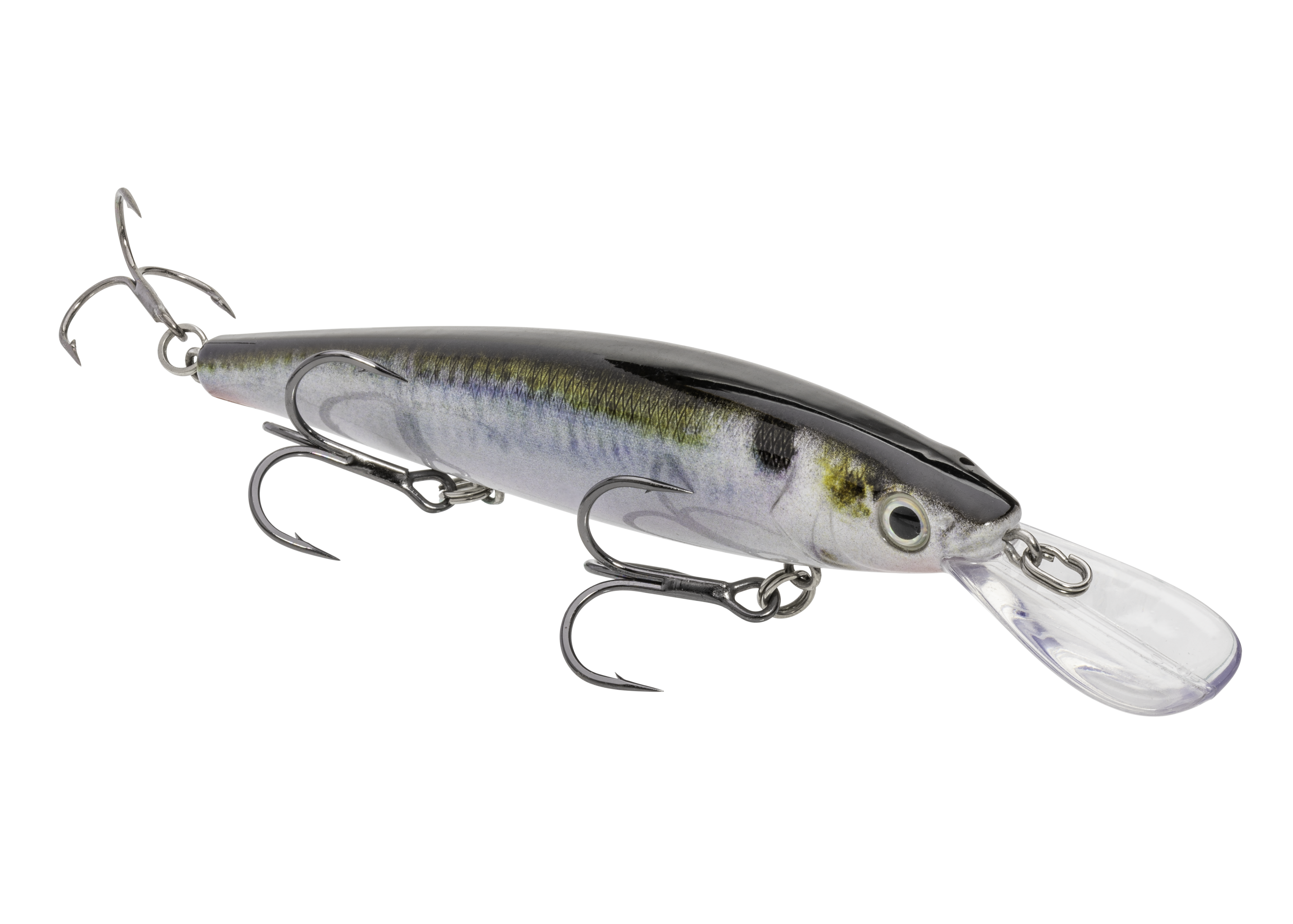 Strike King KVD Deep Jerkbait 300 Fishing Lure - 3 Hook, Carolina Chrome Color