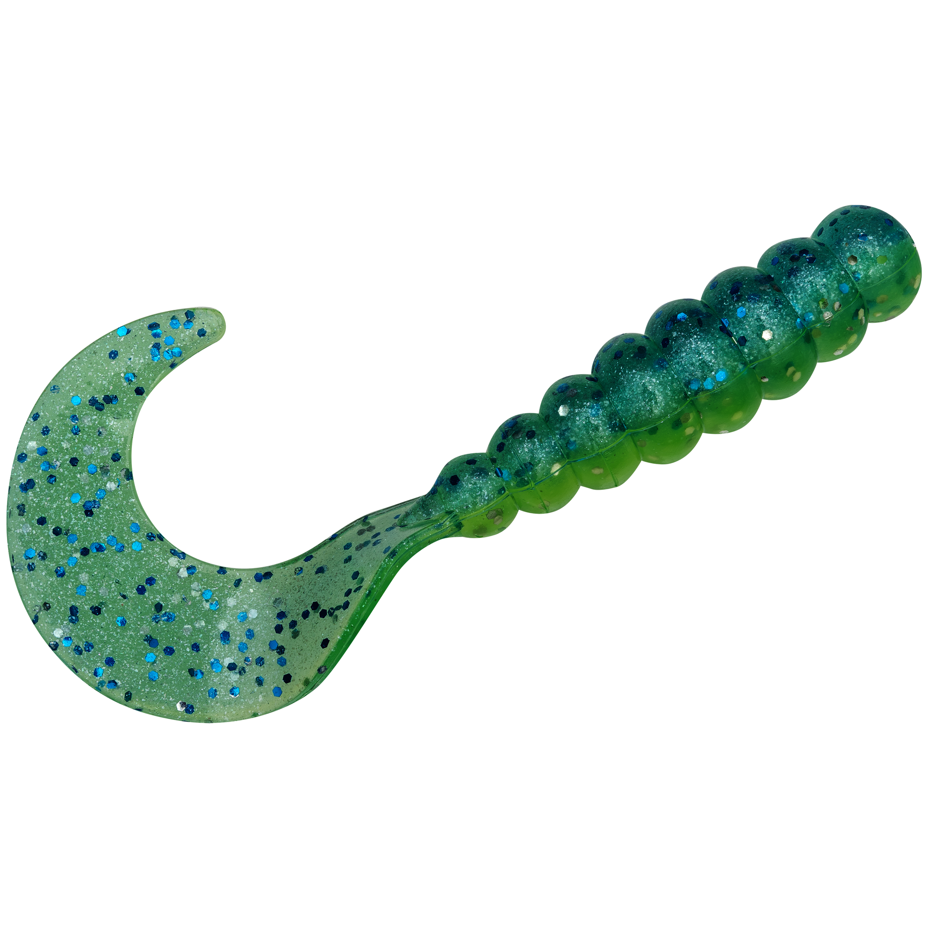 50 Esche Soft Plastic Gialle Double Tail Grubs &ndash; Per Pesca Crappie, Persico, Trota