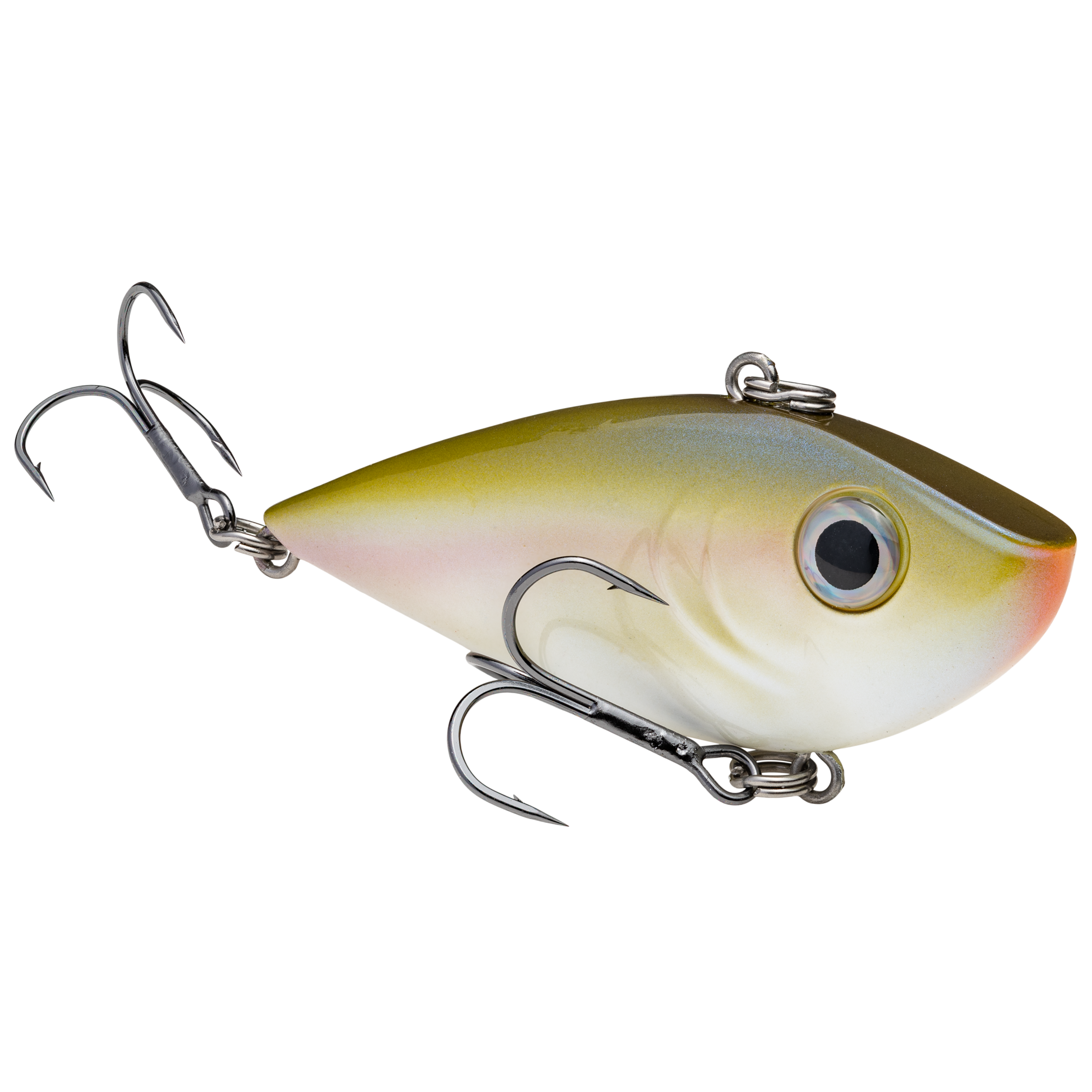 Strike King Red Eyed Shad – Esca Affondante Senza Aletta Per Pesca Persico, Modello Delta Red, Con Sonagli E Ganci 4x