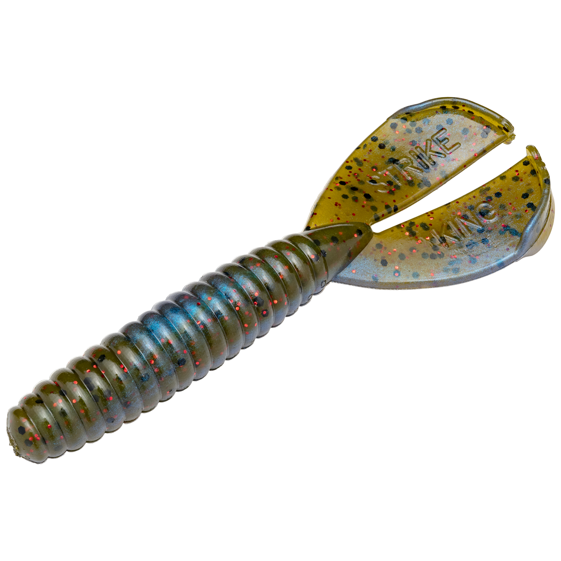 Strike King Rage Menace Grub Fishing Lure - 3.5 Inch Saltwater Soft Bait With Twin Tails