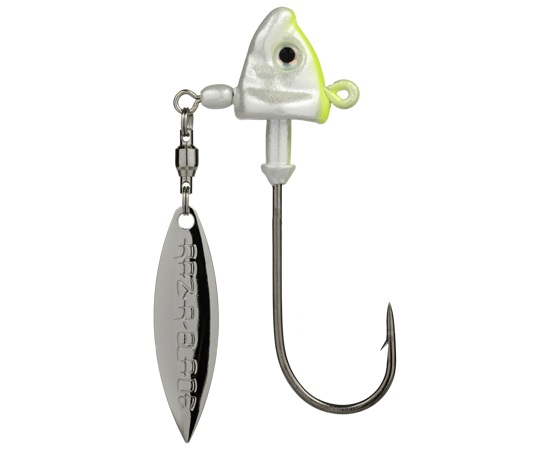 fish head spin lures Smokin Shad / 1/8 oz the Fish Head Stand Up Underspin is covered with a realistic Fish Head Spin Arkansas Shiner